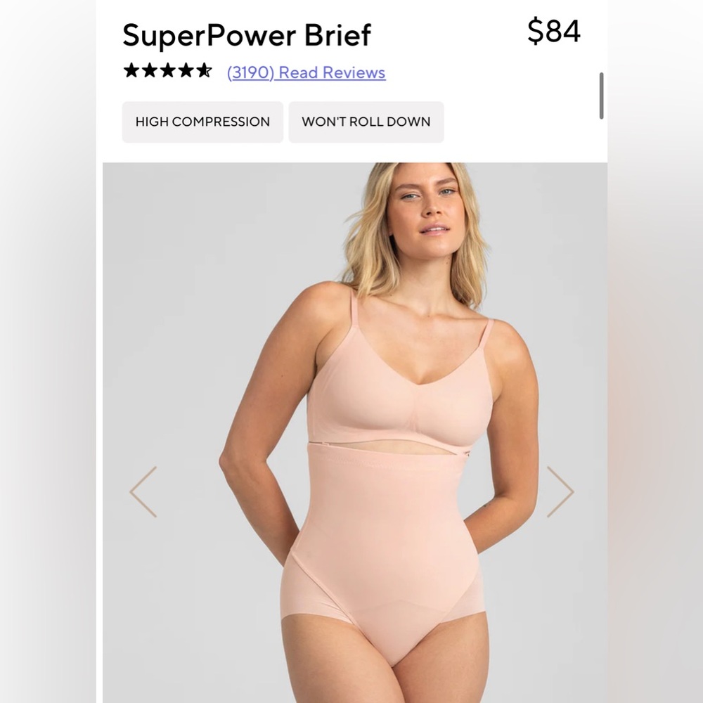 Honeylove SuperPower Brief Rose Tan - Brand new, never worn